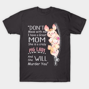 Funny Pig mommy. T-Shirt